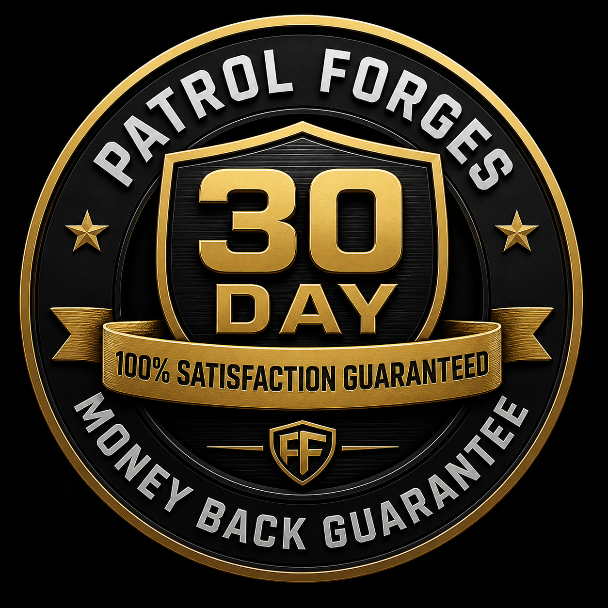 Patrol Forge 30 day money back guarantee badge